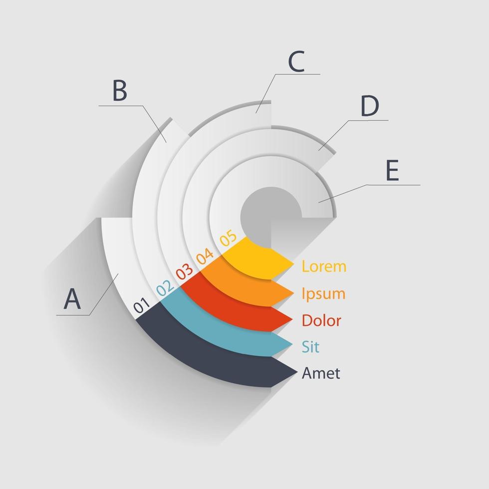 illustration vectorielle de modèle d'entreprise infographique vecteur