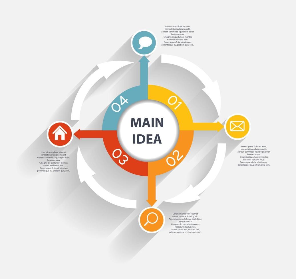 illustration vectorielle de modèle d'entreprise infographique vecteur