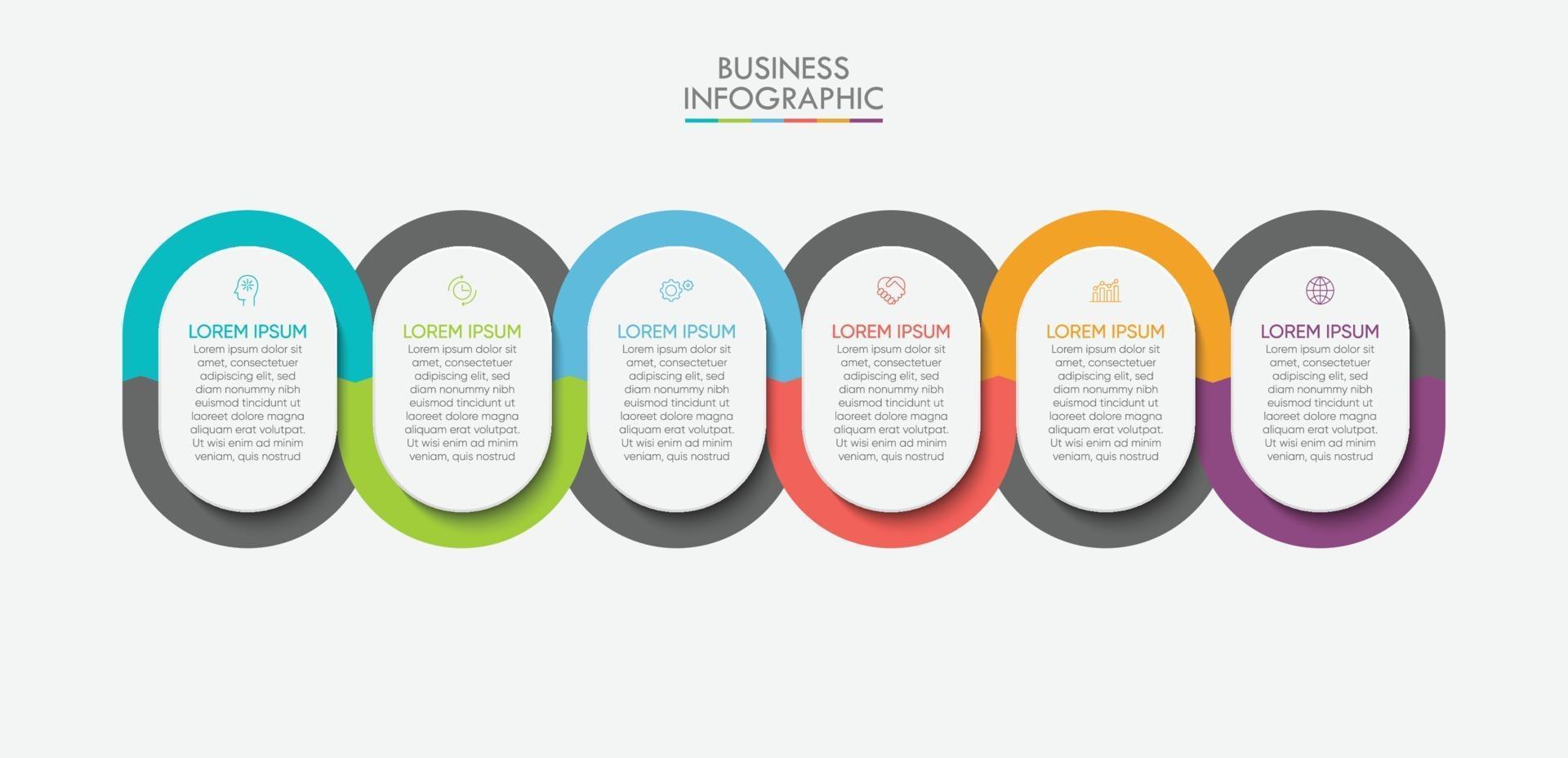 modèle d'infographie de chronologie de visualisation de données d'entreprise vecteur