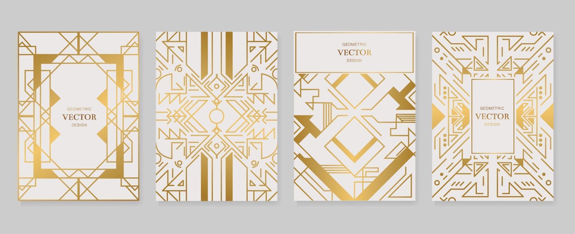 conception de carte d'invitation de luxe avec vecteur de fond art déco