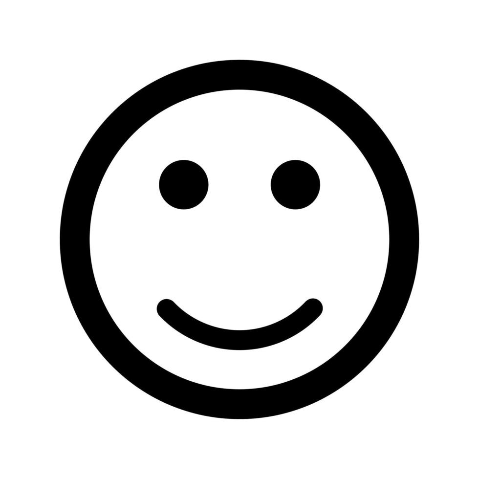 icône émoticône visage sourire heureux dessin animé dans un style plat vecteur
