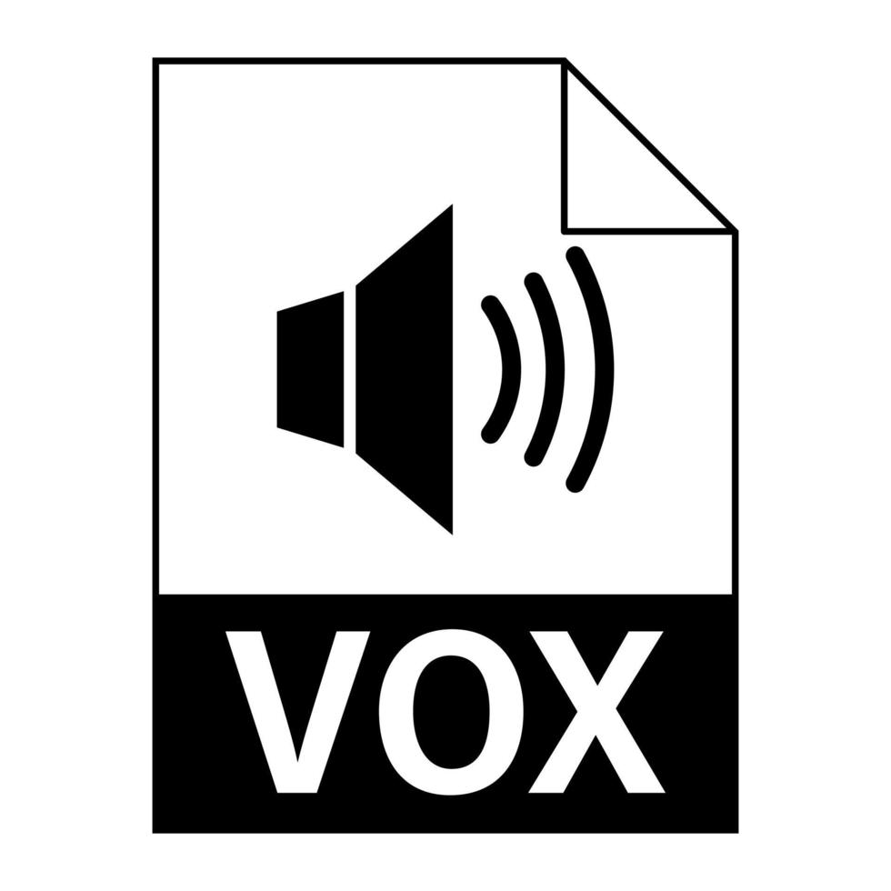 design plat moderne d'icône de fichier vox pour le web vecteur