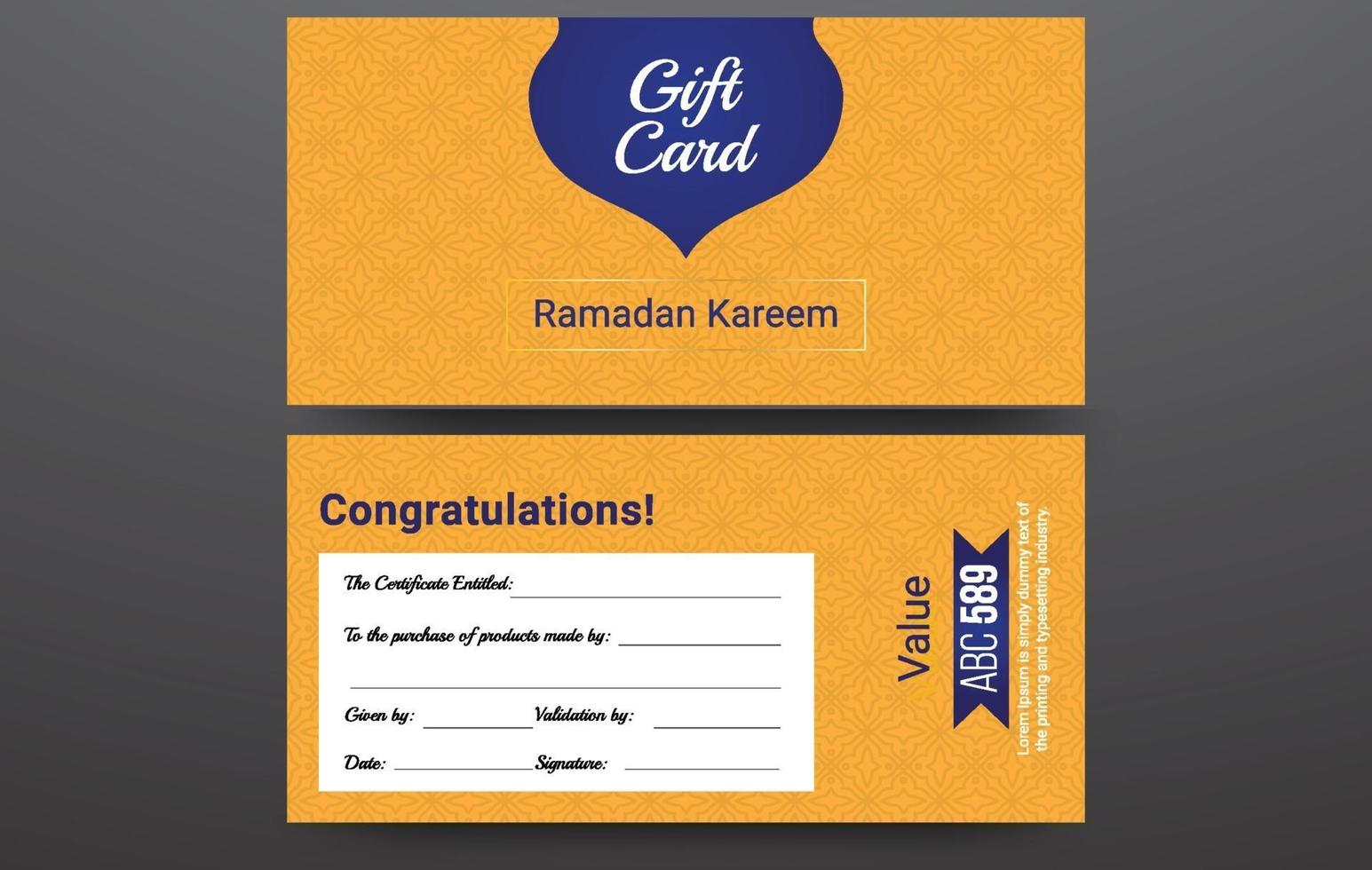 collection de coupons-cadeaux du ramadan avec différentes offres de réduction vecteur