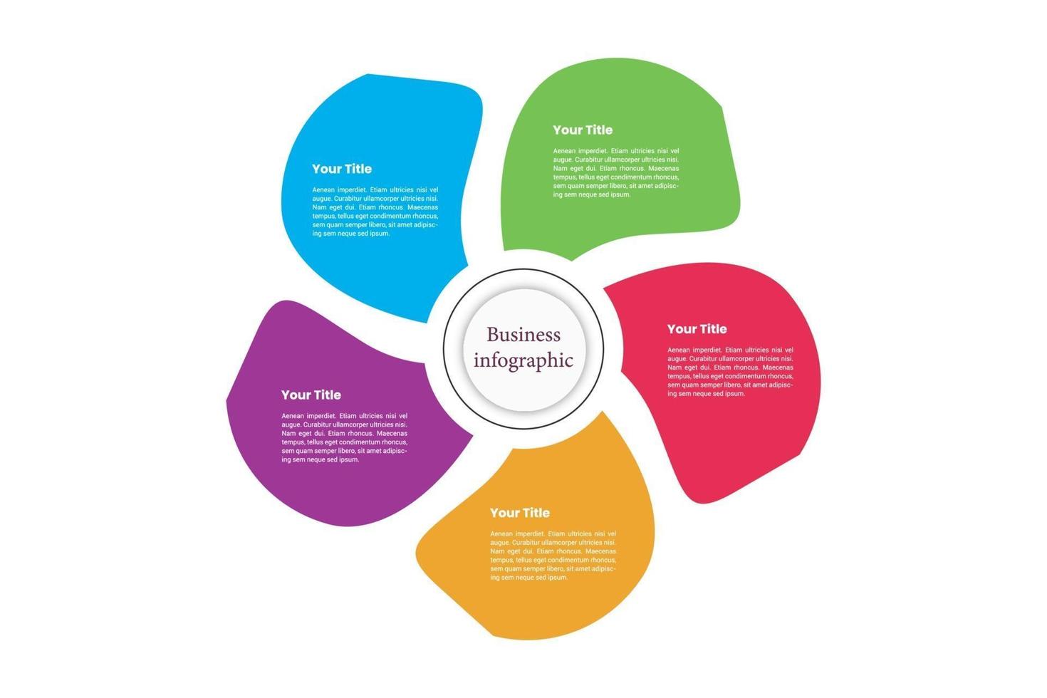 conception de modèle d'infographie avec concept d'entreprise. vecteur