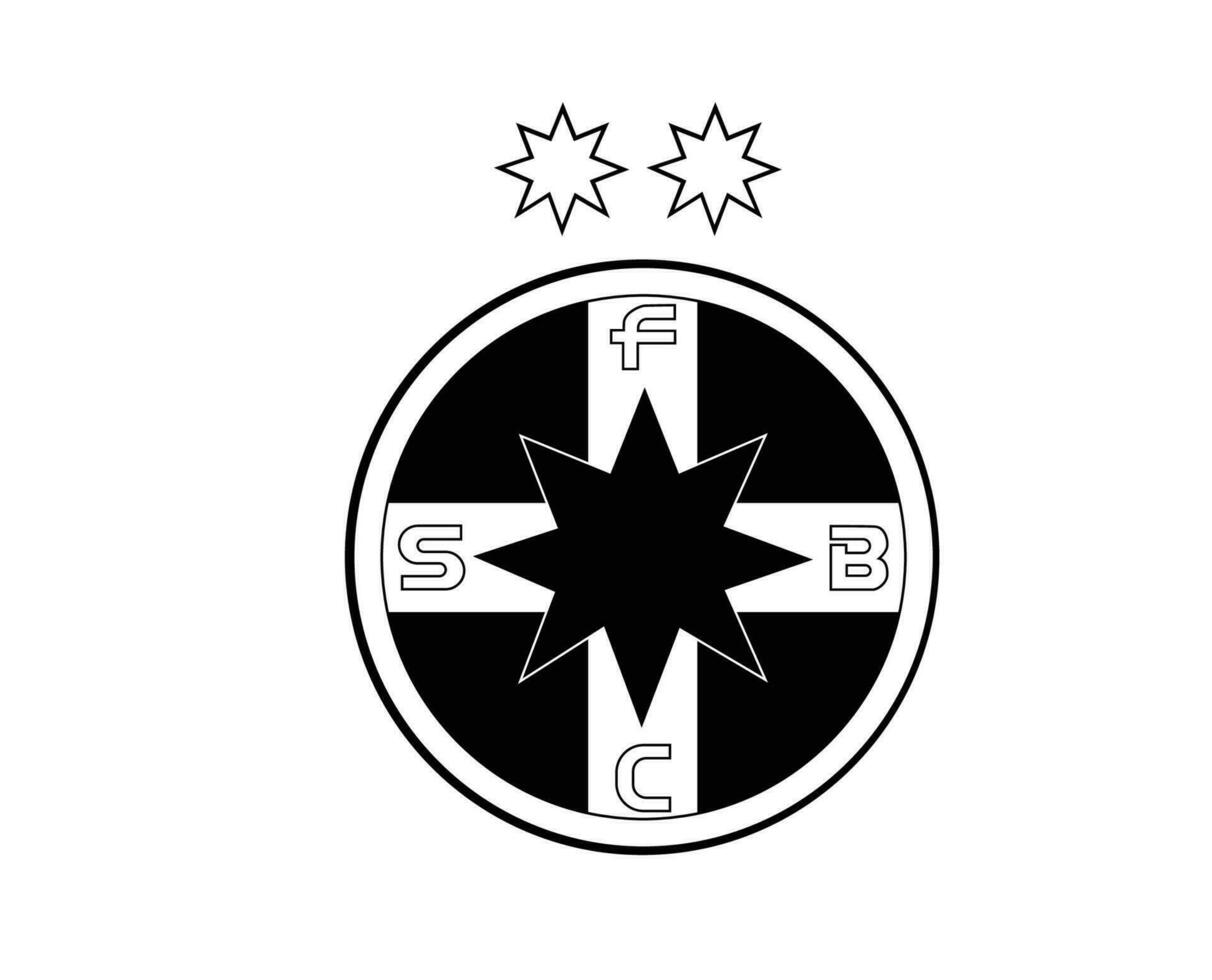 steaua Bucarest club symbole logo noir Roumanie ligue Football abstrait conception vecteur illustration