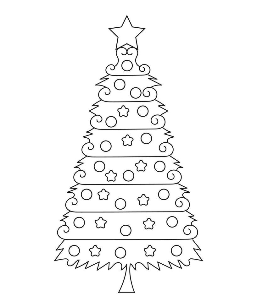 Noël ornements ensemble avec des balles, flocons de neige, Chapeaux, étoile, Noël arbre, orange, chaussette, cadeau, boisson et guirlandes. vecteur