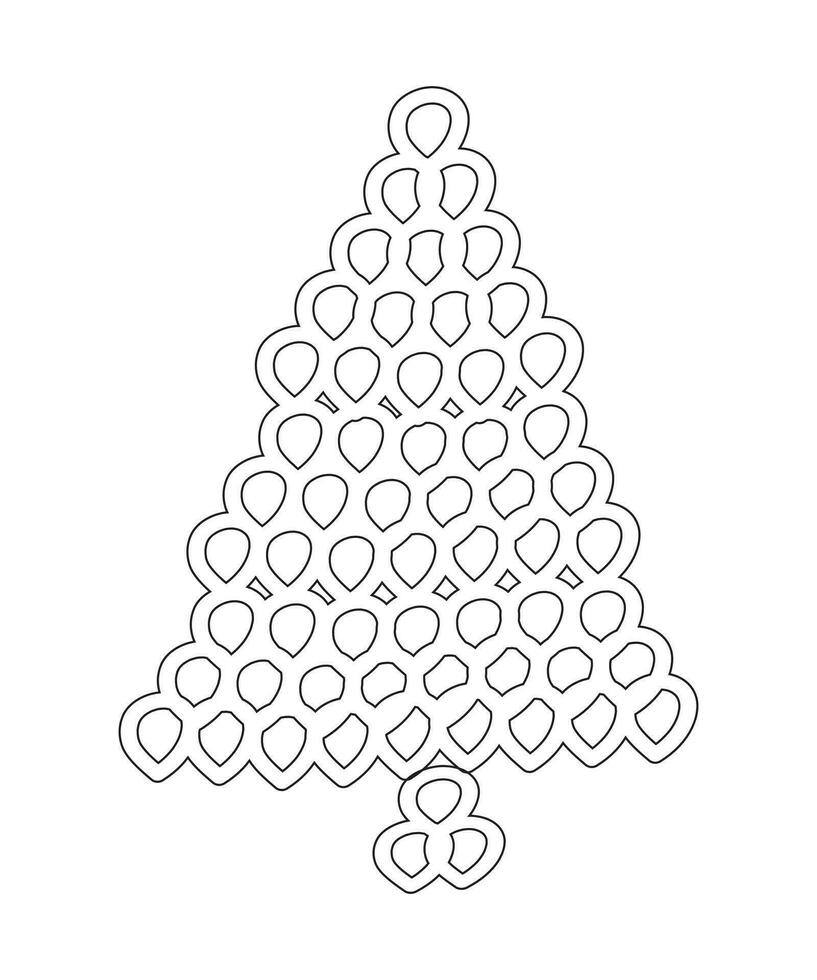 Noël ornements ensemble avec des balles, flocons de neige, Chapeaux, étoile, Noël arbre, orange, chaussette, cadeau, boisson et guirlandes. vecteur