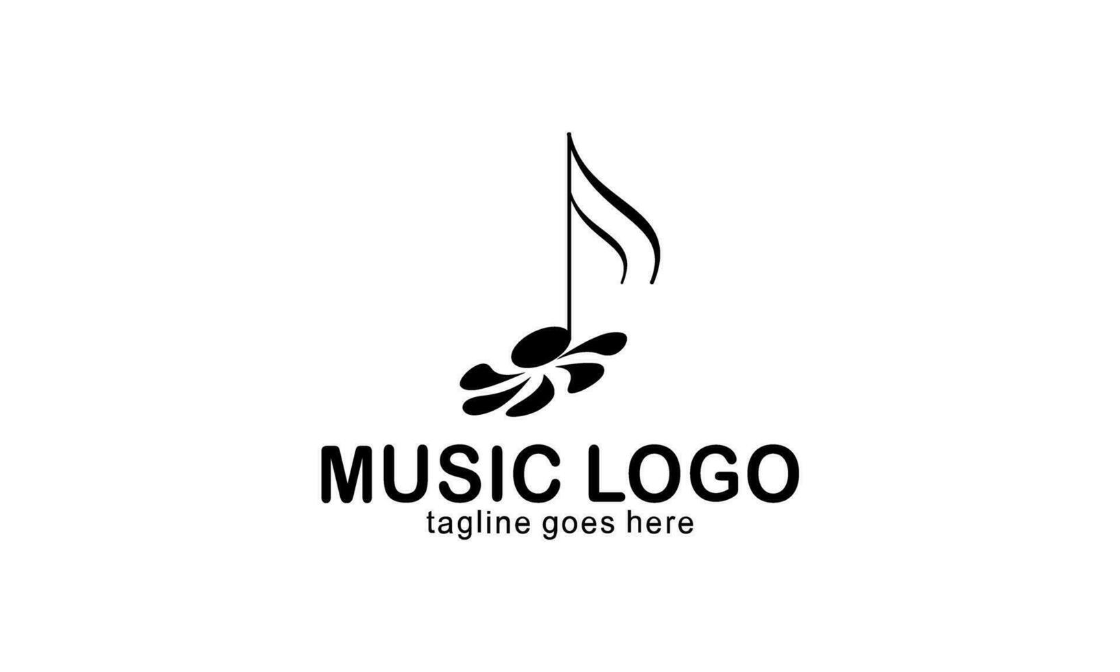 Créatif la musique logo. musical Remarques logo vecteur