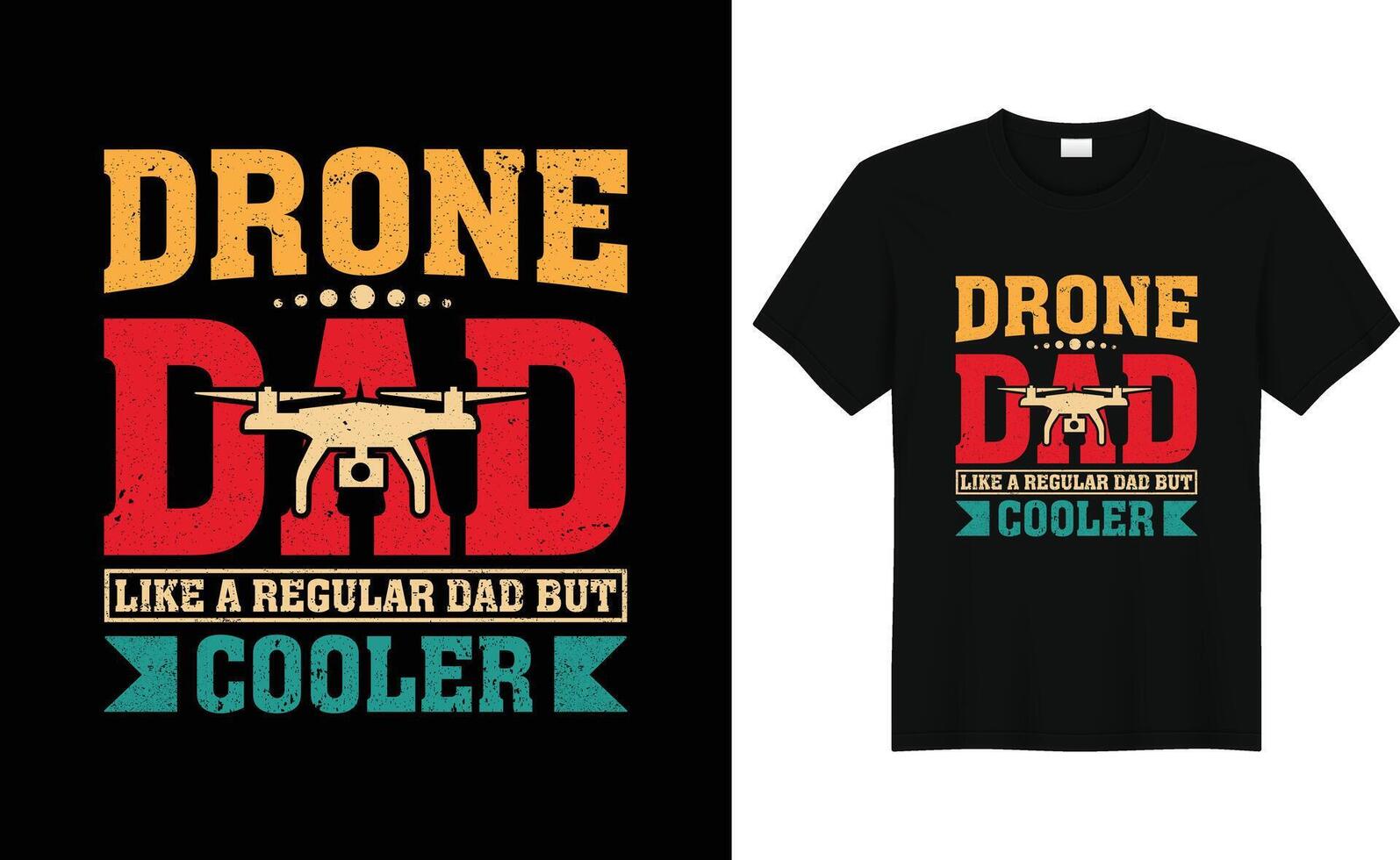 drone pilote marrant rétro ancien drone T-shirt conception vecteur