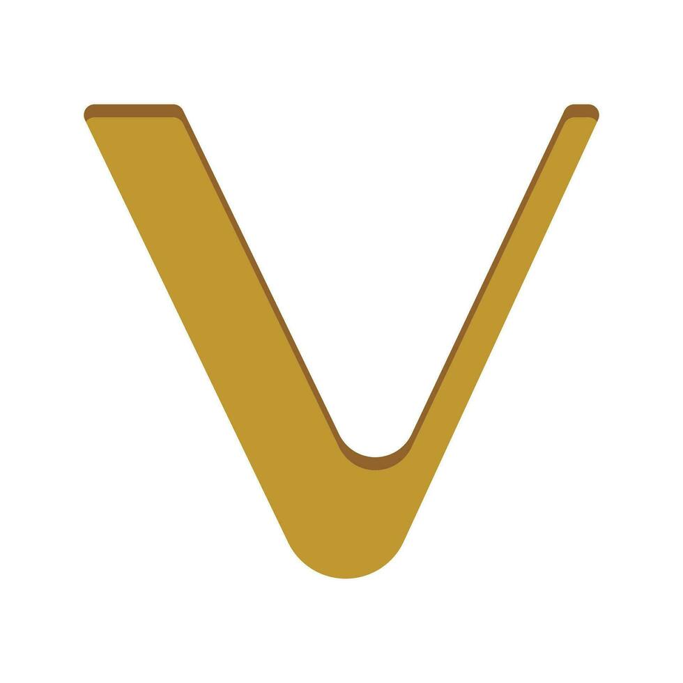 vecteur v logo sur blanc Contexte