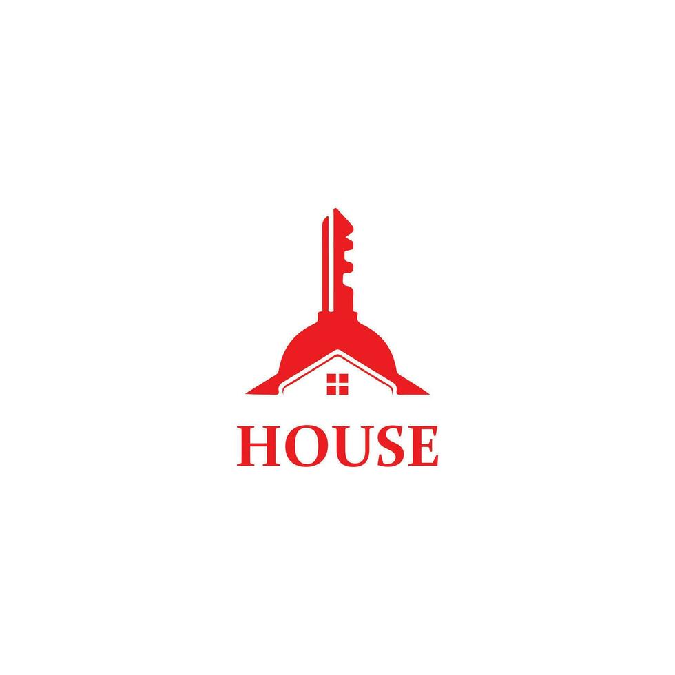 logo de la maison clé, logo de la sécurité à la maison vecteur