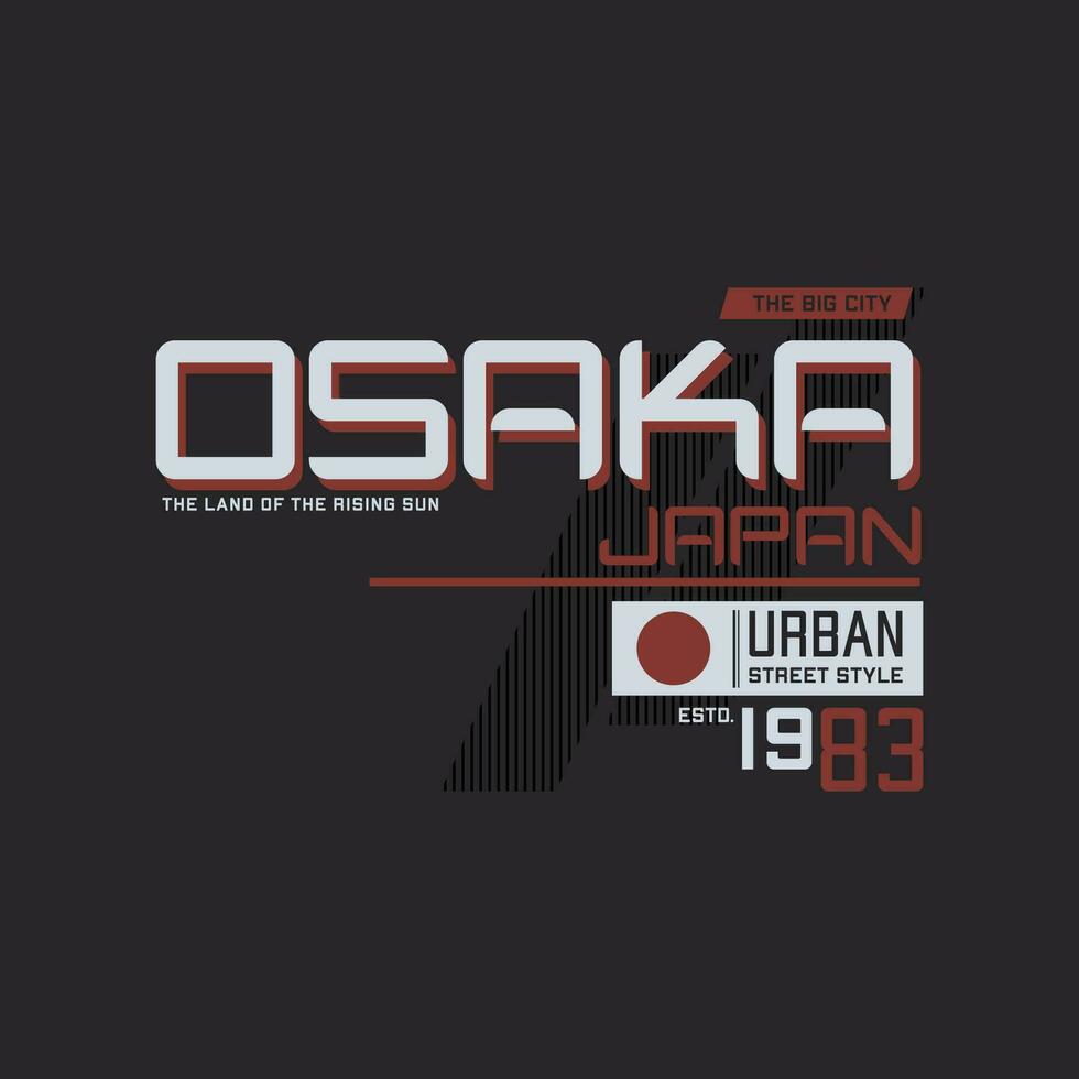 Osaka Japon, est Asie, graphique conception, typographie vecteur, illustration, pour impression t chemise, cool moderne style vecteur