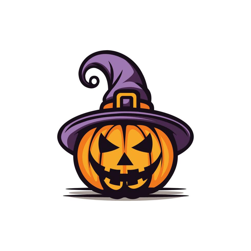 Halloween citrouille vecteur icône logo fantôme personnage dessin animé illustration