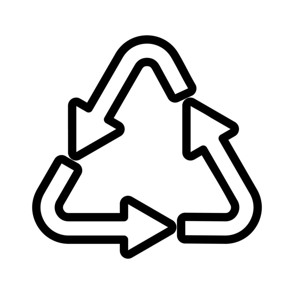 Triangle flèche, recycler flèches isolé blanc Contexte vecteur