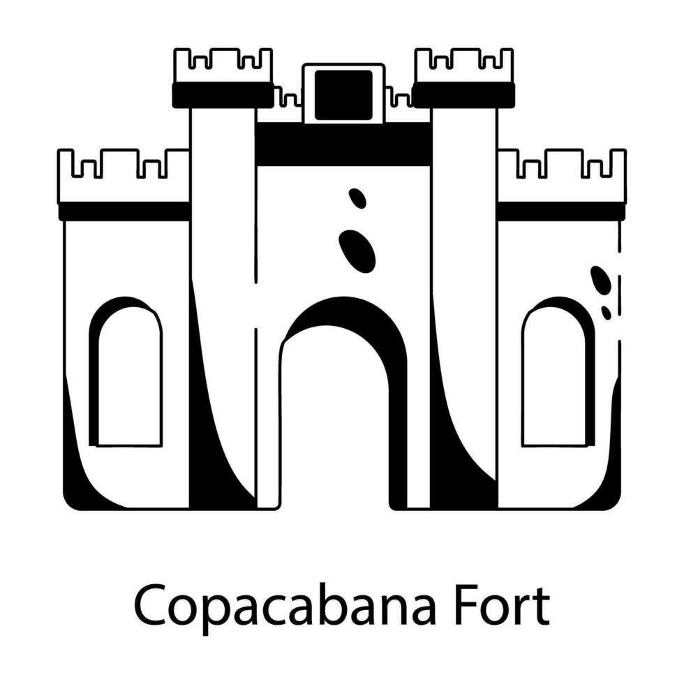 branché Copacabana fort vecteur
