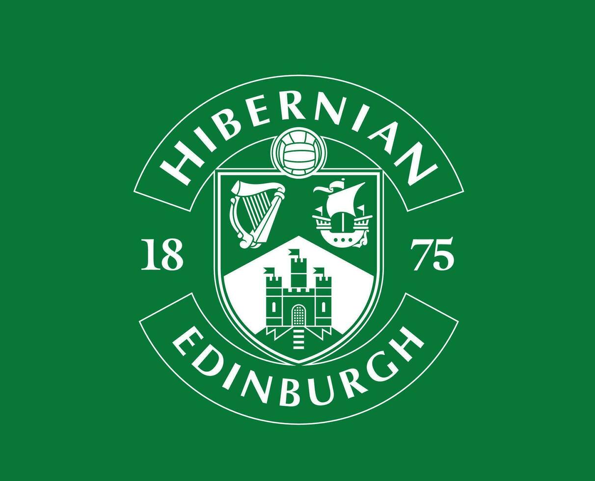 hibernien fc club logo symbole Écosse ligue Football abstrait conception vecteur illustration avec vert Contexte