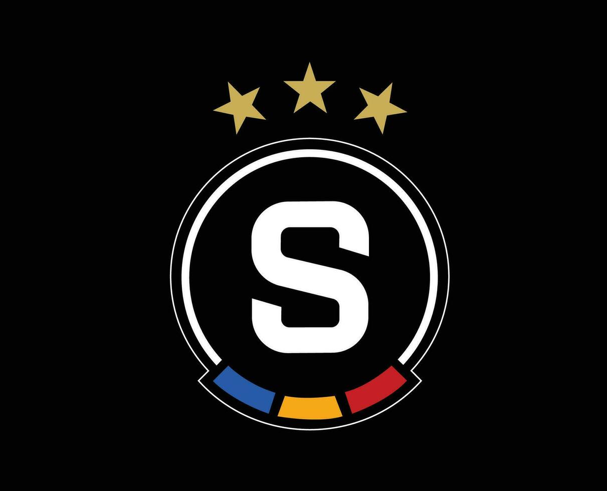 Sparte Prague club logo symbole tchèque république ligue Football abstrait conception vecteur illustration avec noir Contexte