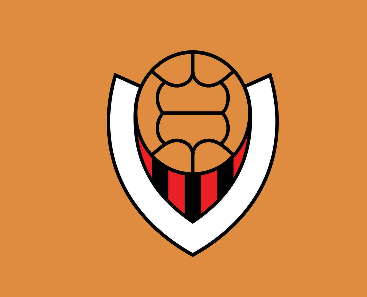 Vikingur reykjavik club logo symbole Islande ligue Football abstrait conception vecteur illustration avec marron Contexte