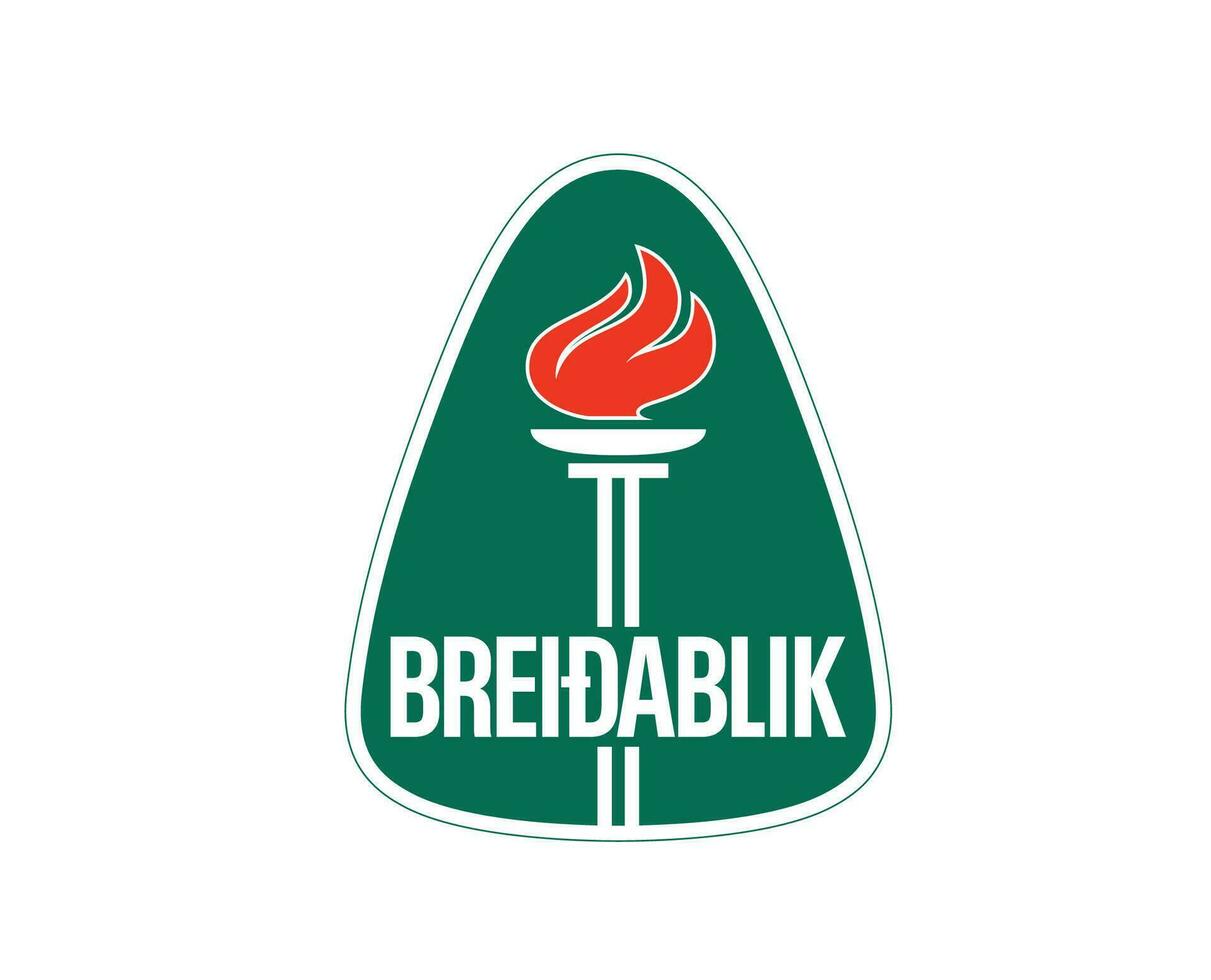 breidablik kopavogur club logo symbole Islande ligue Football abstrait conception vecteur illustration