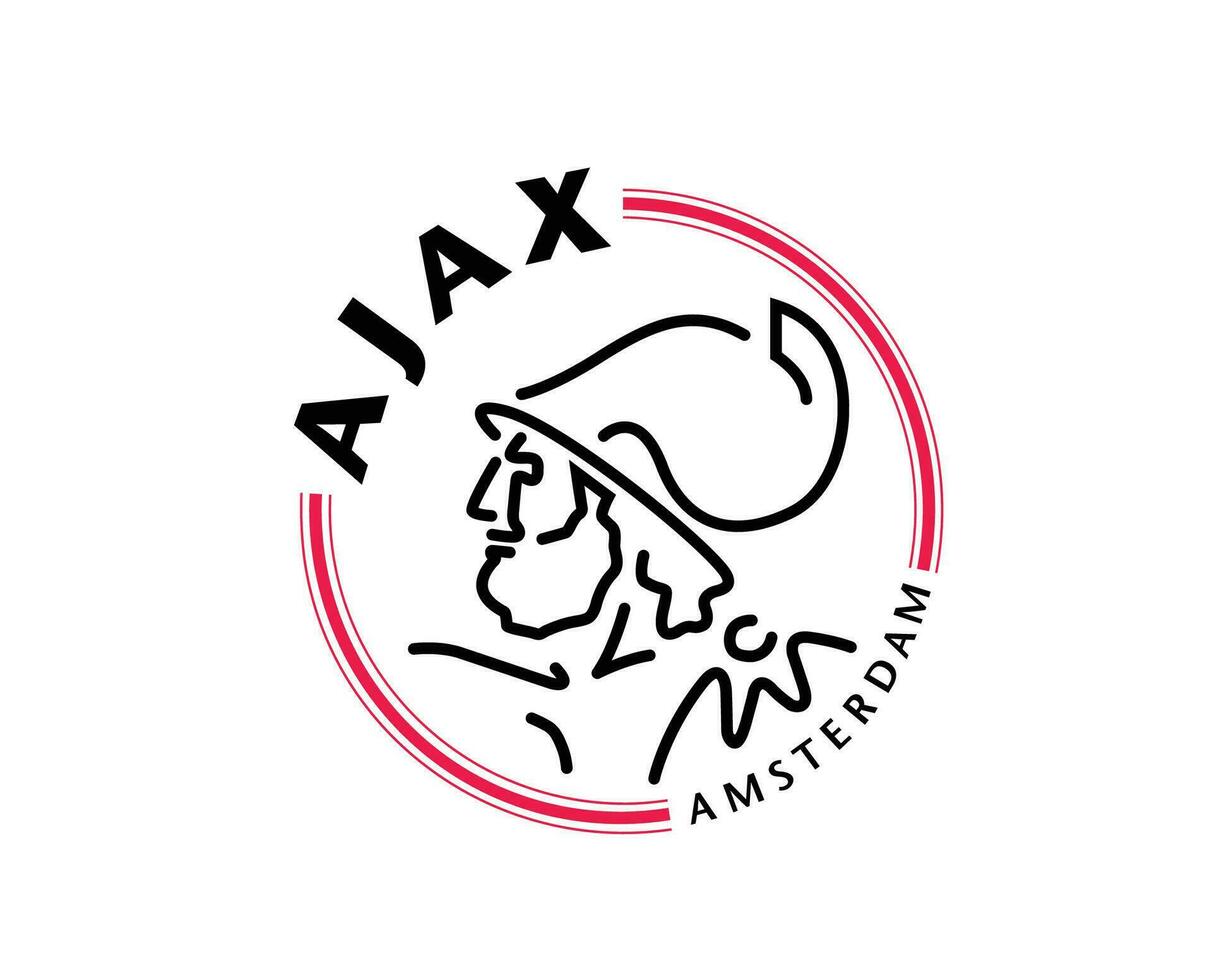 ajax Amsterdam club logo symbole Pays-Bas eredivisie ligue Football abstrait conception vecteur illustration