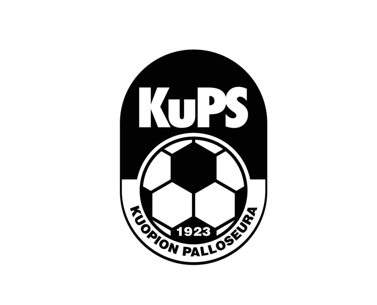 kuopion palloseura club symbole logo noir Finlande ligue Football abstrait conception vecteur illustration