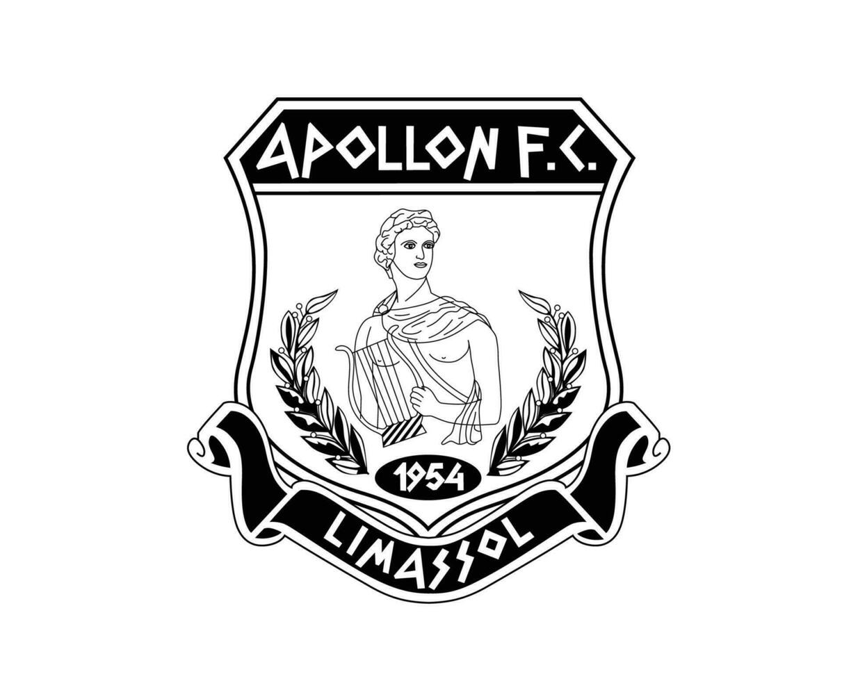 apollon limassol club logo symbole noir Chypre ligue Football abstrait conception vecteur illustration