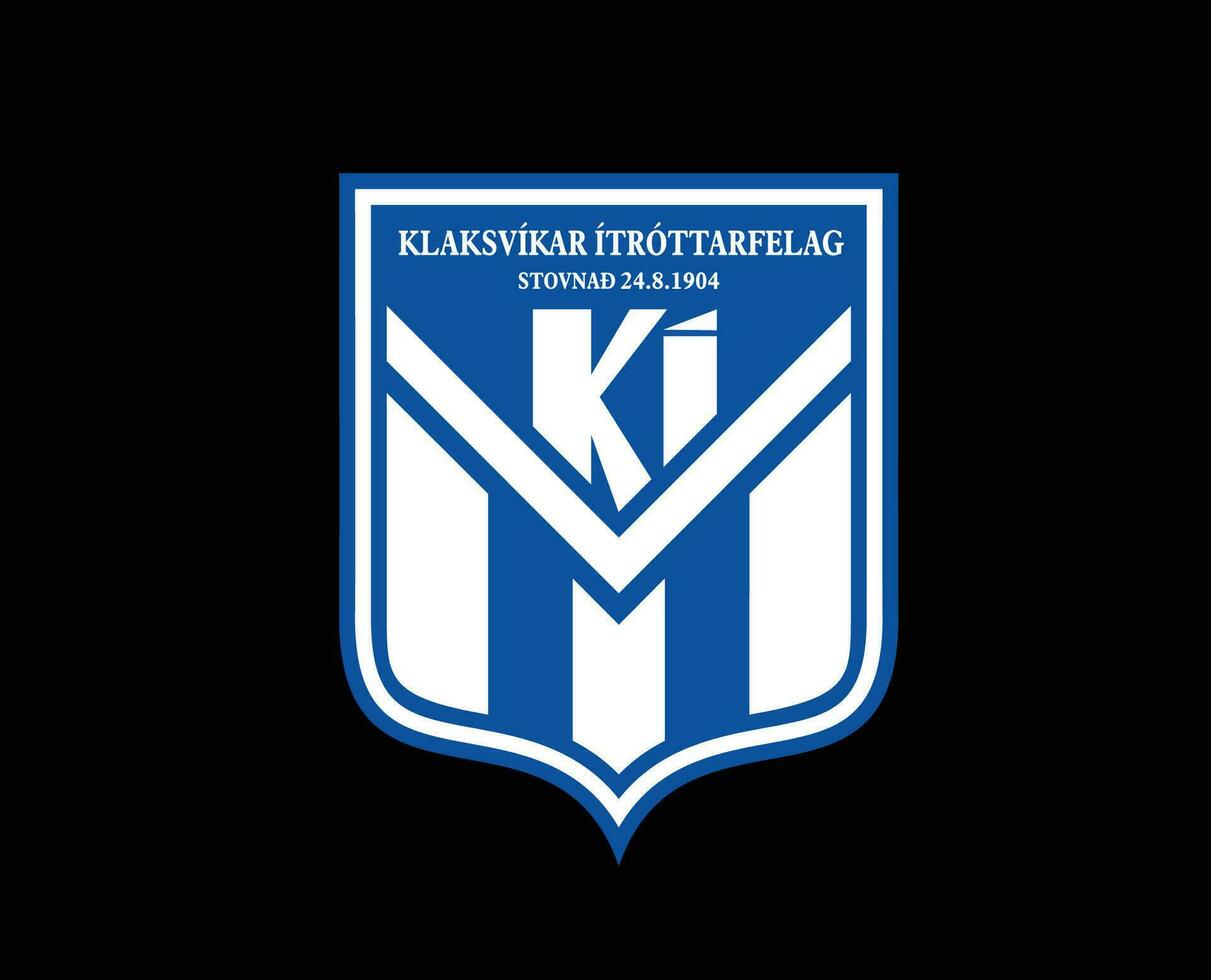 ki klaksvik club logo symbole Féroé îles ligue Football abstrait conception vecteur illustration avec noir Contexte