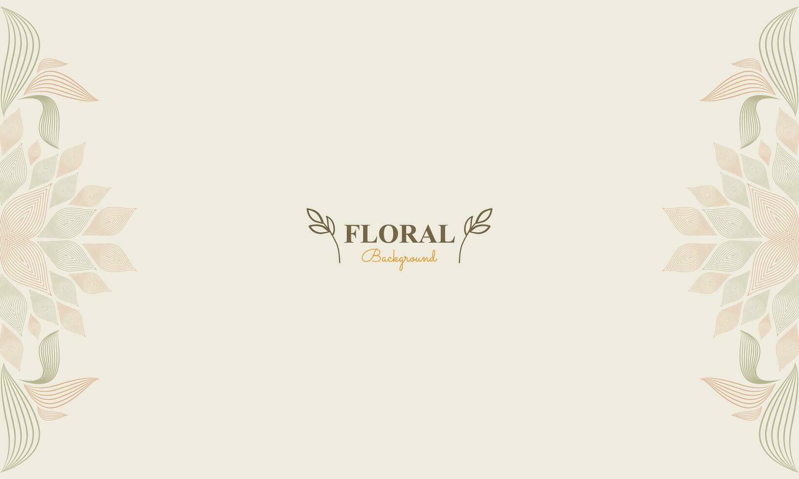 abstrait floral Contexte avec abstrait Naturel forme, feuille et floral ornement dans doux Couleur conception vecteur