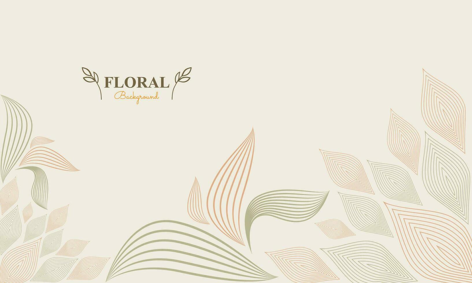 abstrait floral Contexte avec abstrait Naturel forme, feuille et floral ornement dans doux Couleur conception vecteur