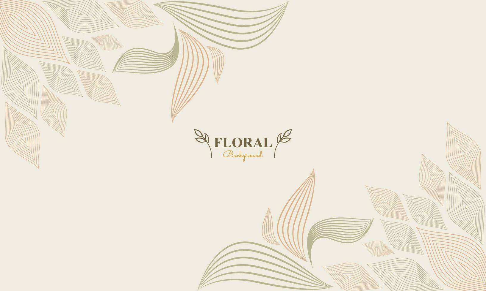 abstrait floral Contexte avec abstrait Naturel forme, feuille et floral ornement dans doux Couleur conception vecteur