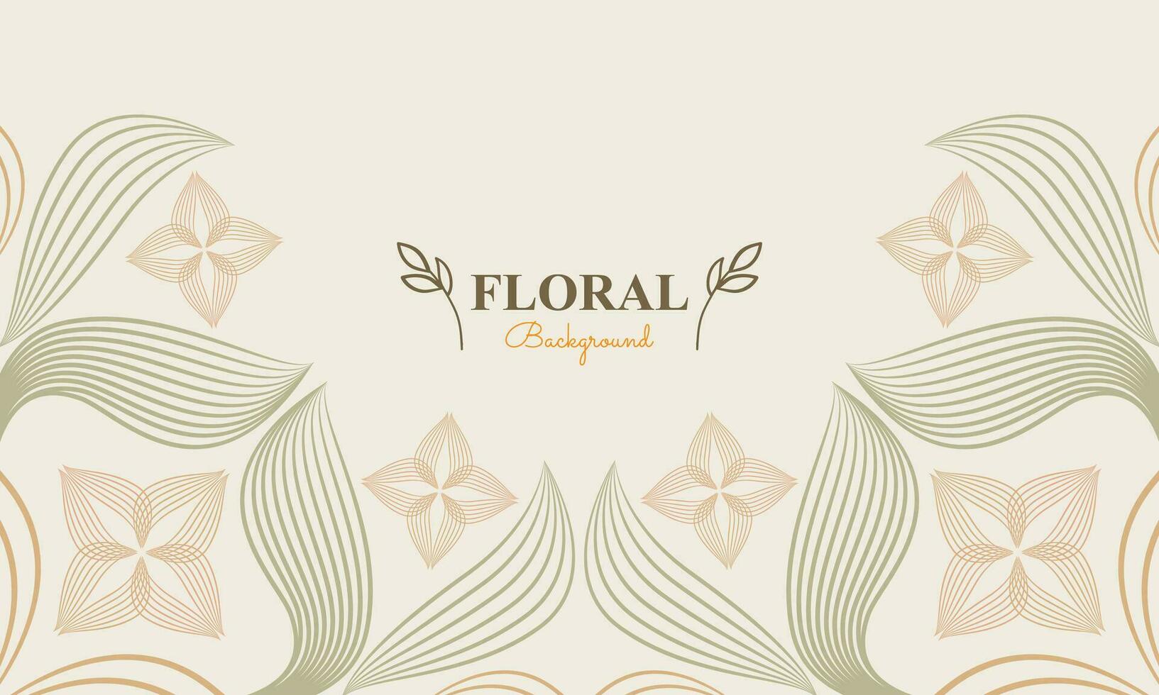 Naturel floral Contexte avec abstrait Naturel forme, feuille et floral ornement dans doux Couleur style vecteur