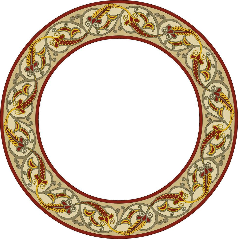 vecteur coloré rond Oriental ornement. arabe à motifs cercle de l'Iran, Irak, Turquie, Syrie. persan cadre, frontière