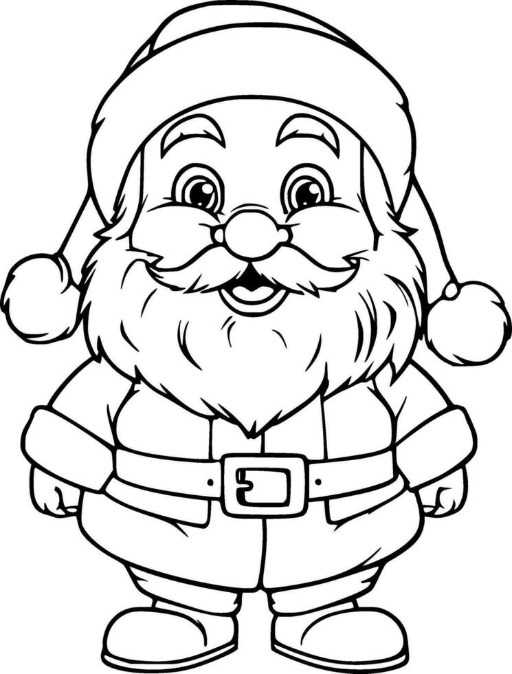 Noël Père Noël claus coloration livre illustration vecteur