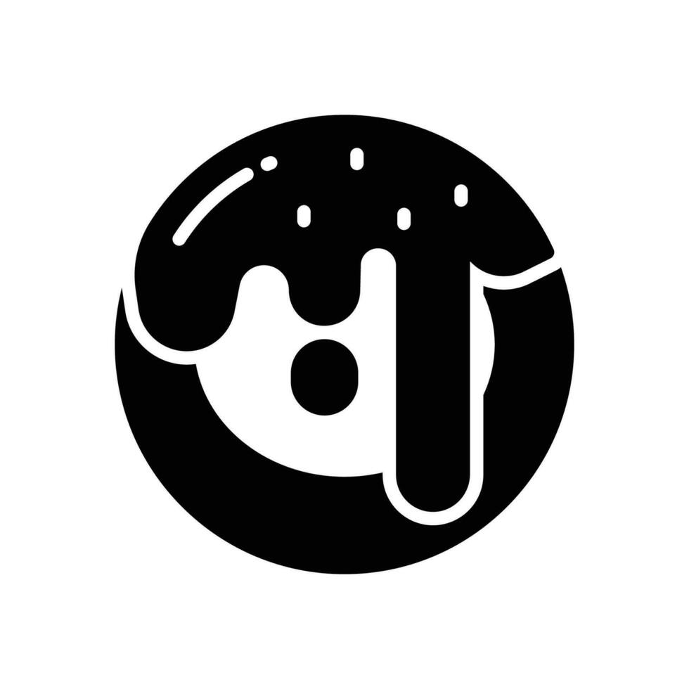 Donut glyphe icône. vecteur icône pour votre site Internet, mobile, présentation, et logo conception.