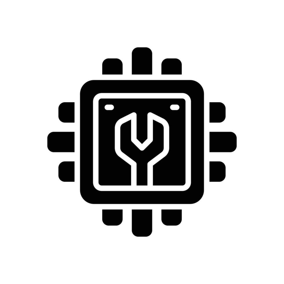 processeur glyphe icône. vecteur icône pour votre site Internet, mobile, présentation, et logo conception.