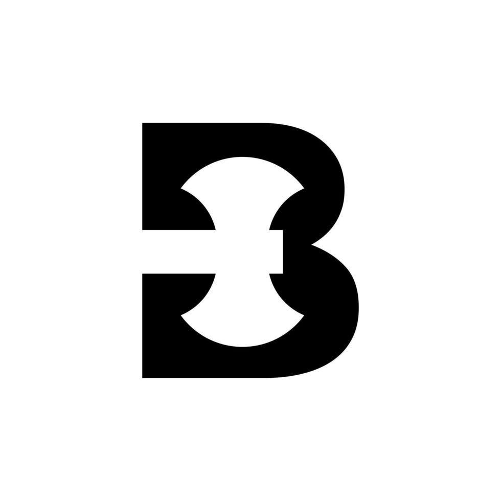 lettre majuscule b avec ax logo initial concept template vector illustration design fond isolé