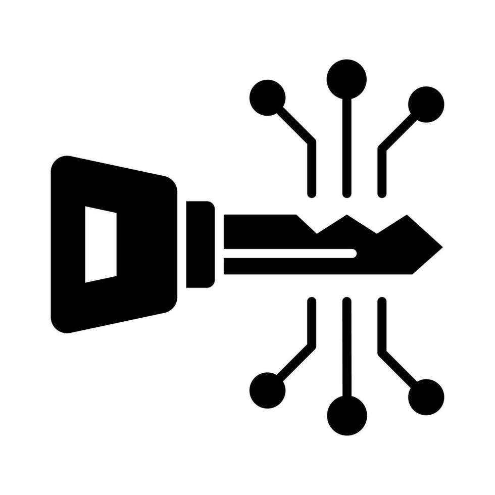 vérifier cette prime icône de numérique clé dans branché style vecteur