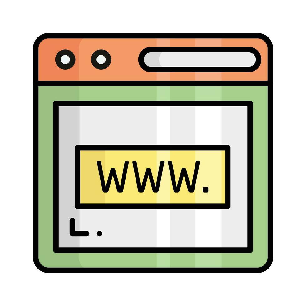 icône de vecteur de site Web isolé sur fond blanc