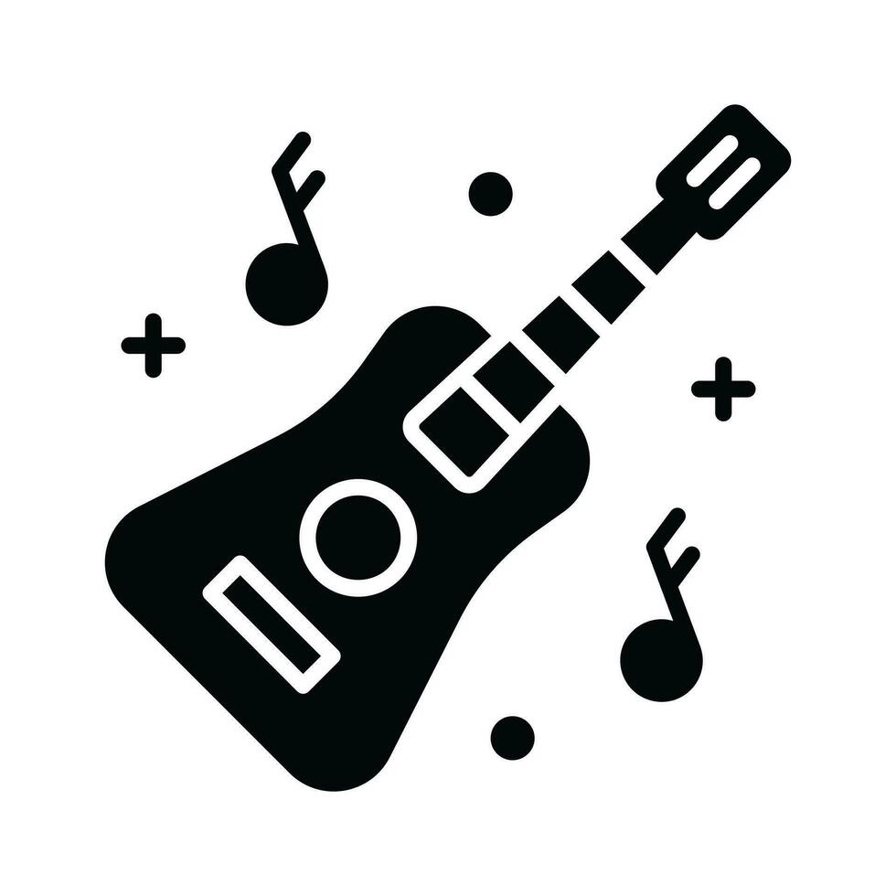 une chaîne musical instrument vecteur conception, prime icône de guitare dans moderne style
