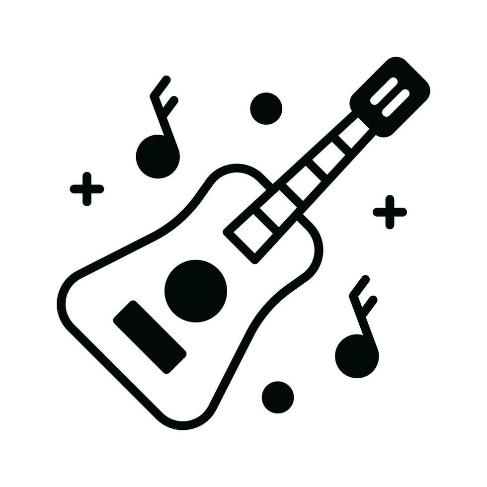 une chaîne musical instrument vecteur conception, prime icône de guitare dans moderne style