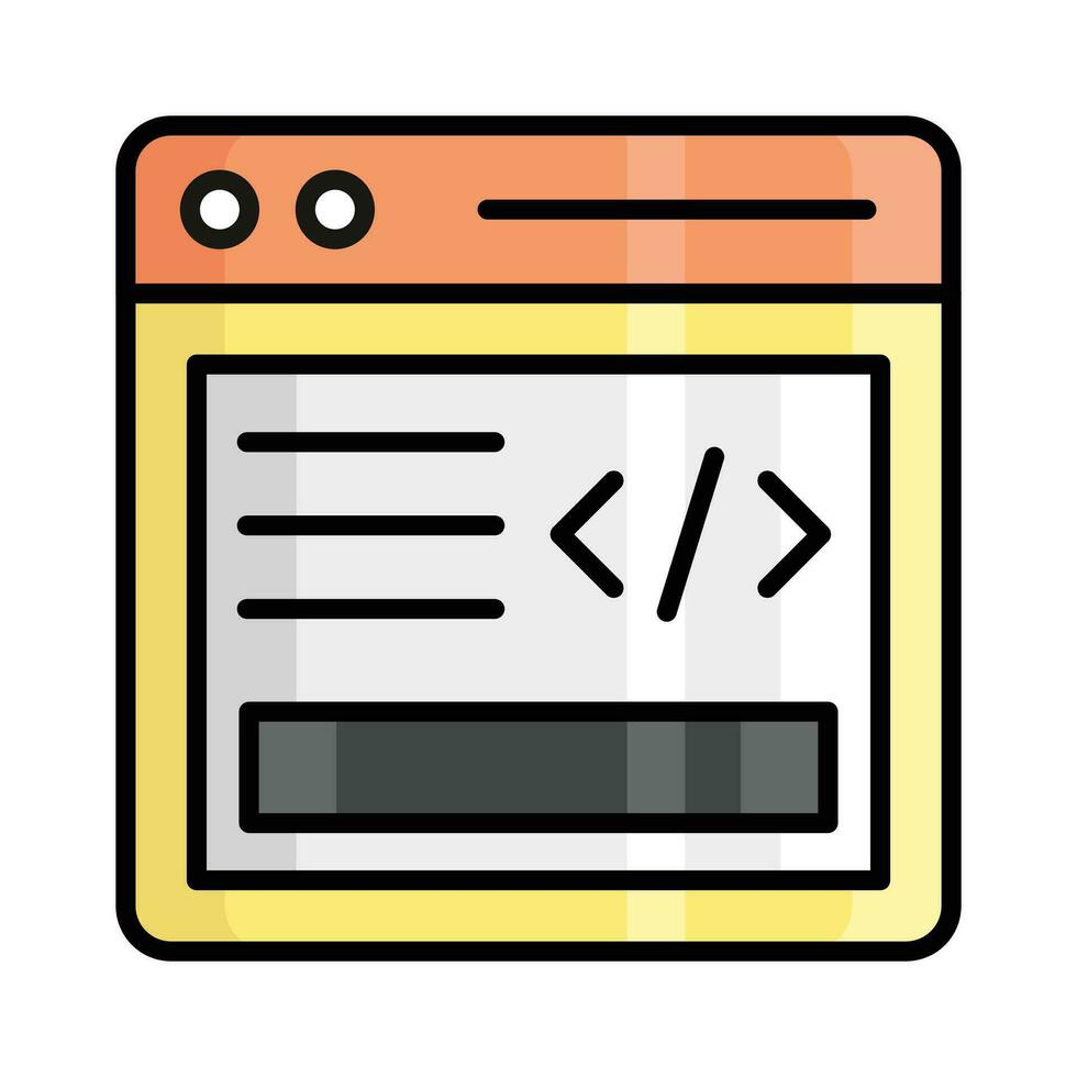 langage de programmation, icône de vecteur de développement de code