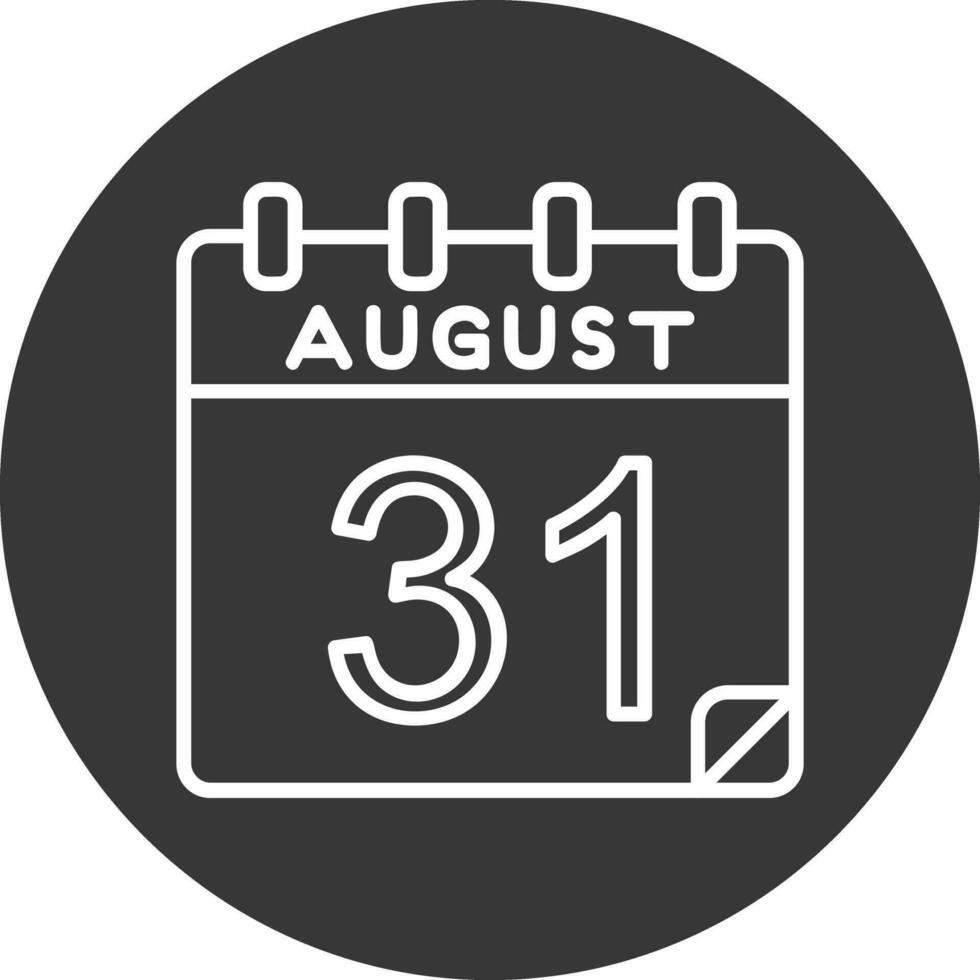 31 août vecteur icône