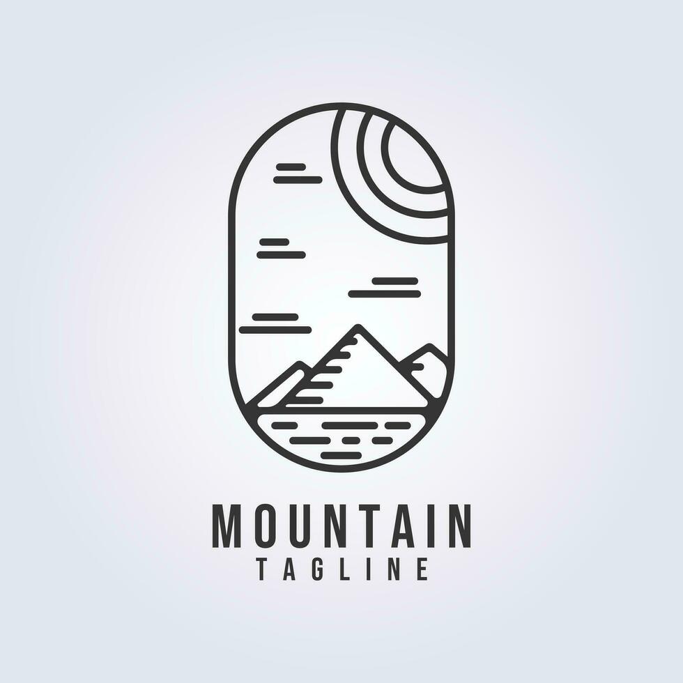 logo autocollant de badge Montagne vecteur illustration conception