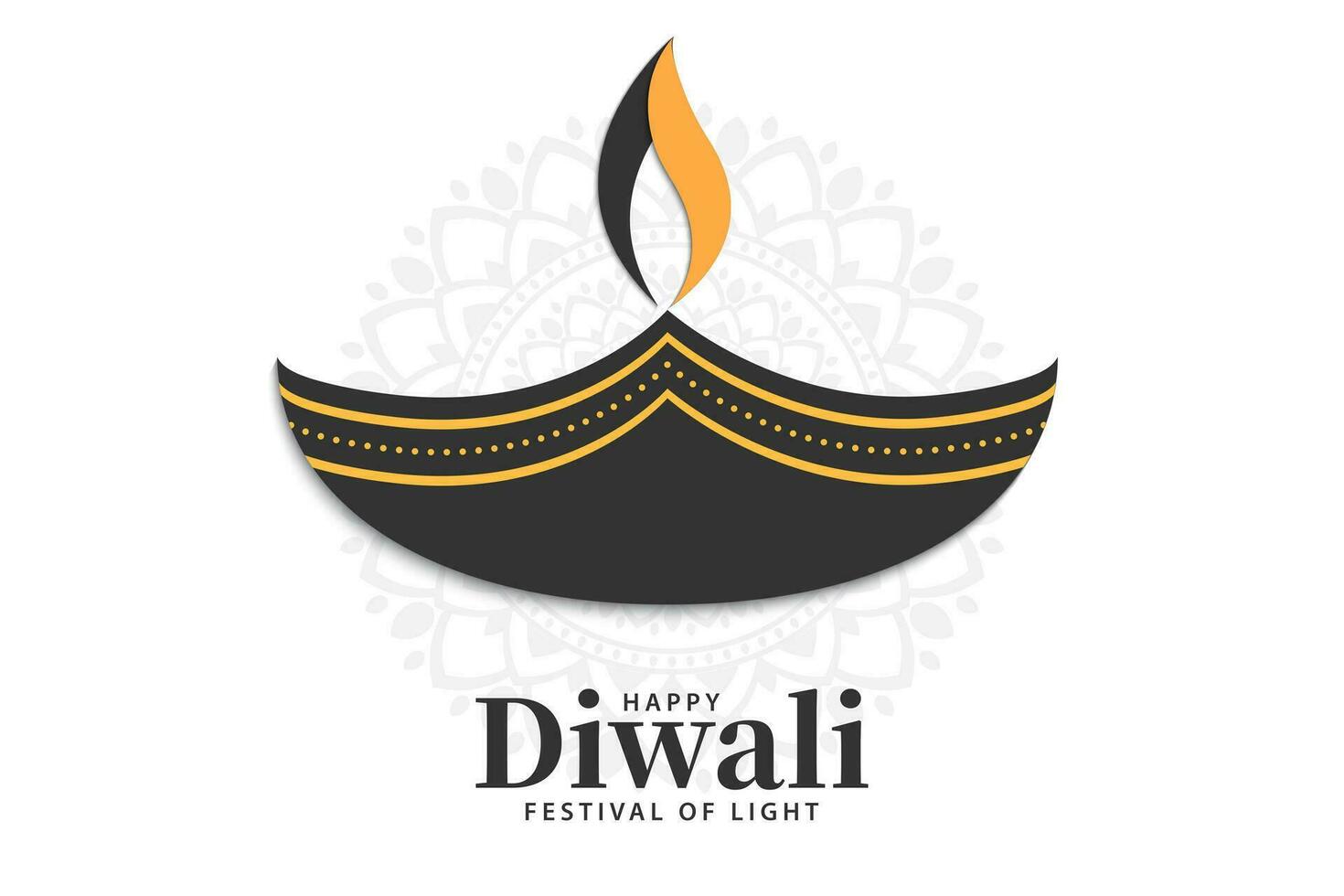 content Diwali. Festival de lumières carte avec diya les lampes. diwali vacances Contexte conception. vecteur illustration