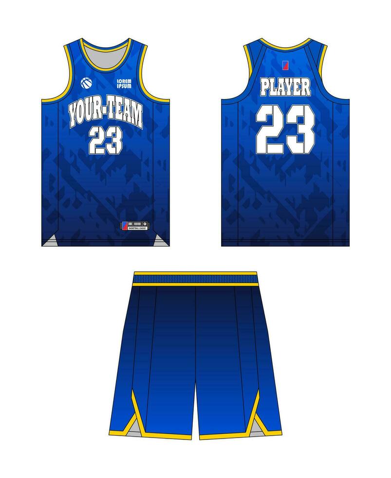 basketball Jersey modèle conception, basketball uniforme maquette conception, vecteur sublimation des sports vêtements conception, Jersey basketball idées.