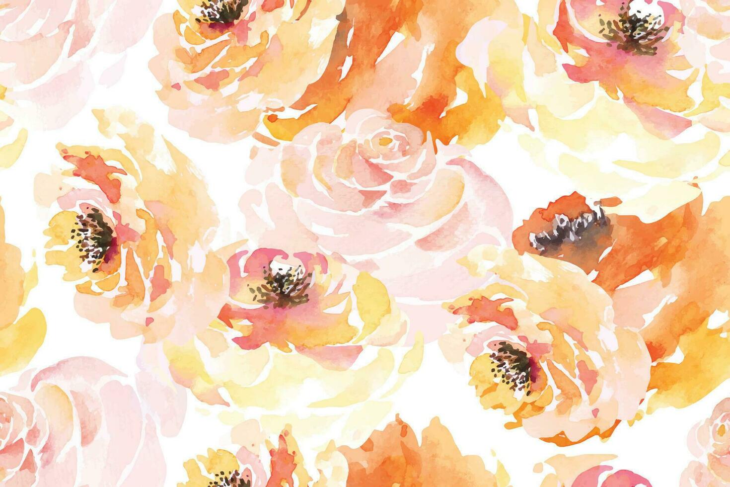 modèle sans couture rose avec fond de couleur pastel aquarelle. conçu pour le tissu luxueux et le papier peint, style vintage. motif floral dessiné à la main. jardin de roses. bouquet de fleurs roses. vecteur