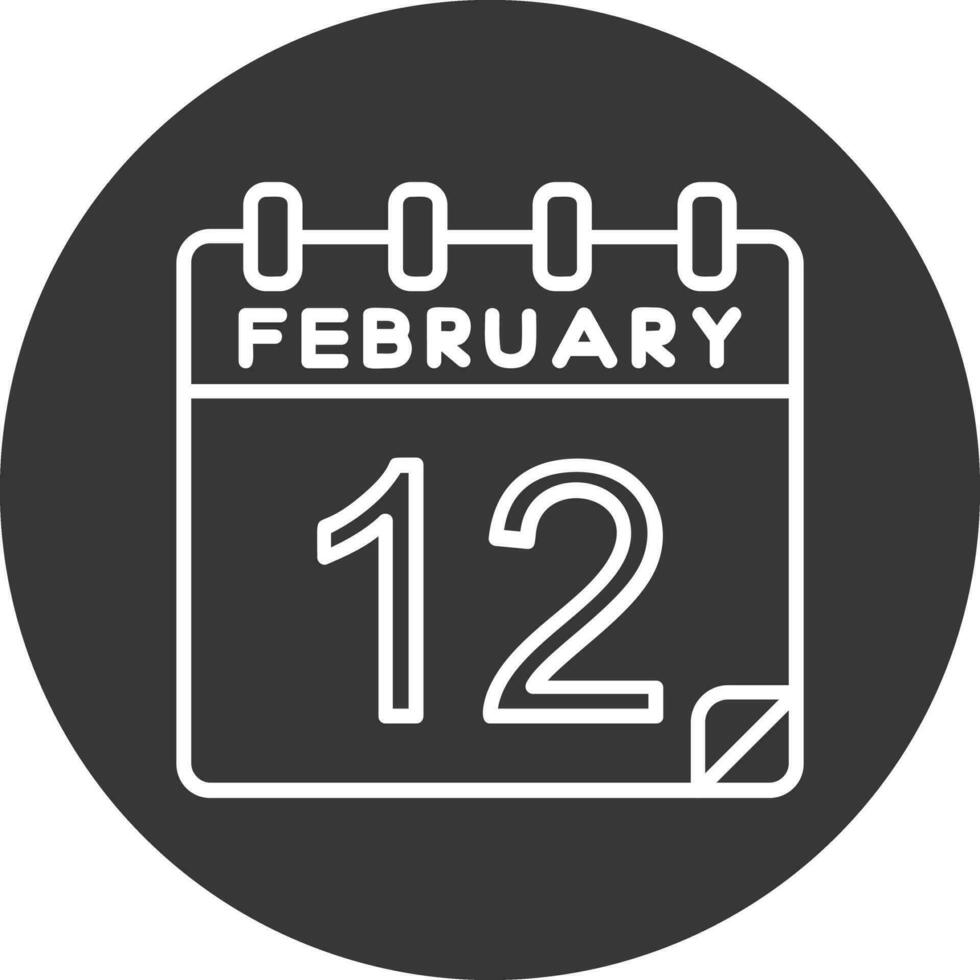 12 février vecteur icône