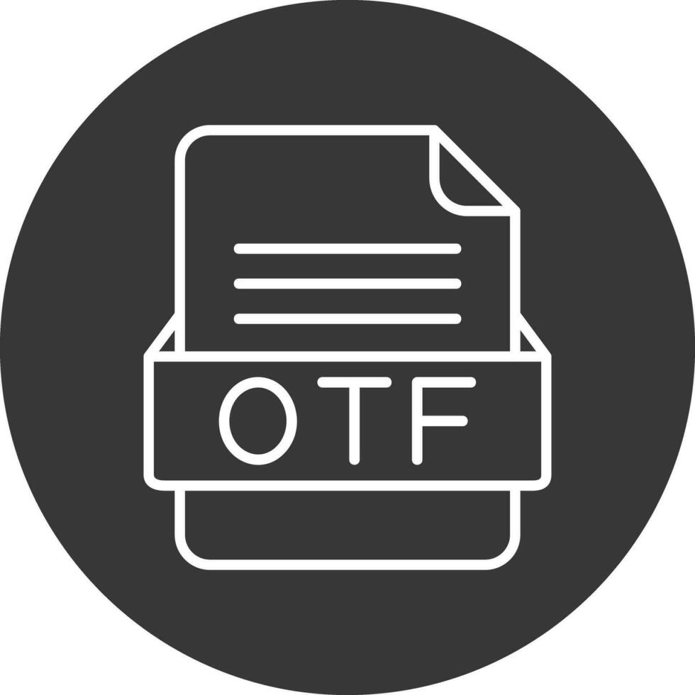 otf fichier format vecteur icône