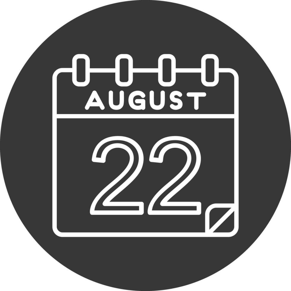 22 août vecteur icône
