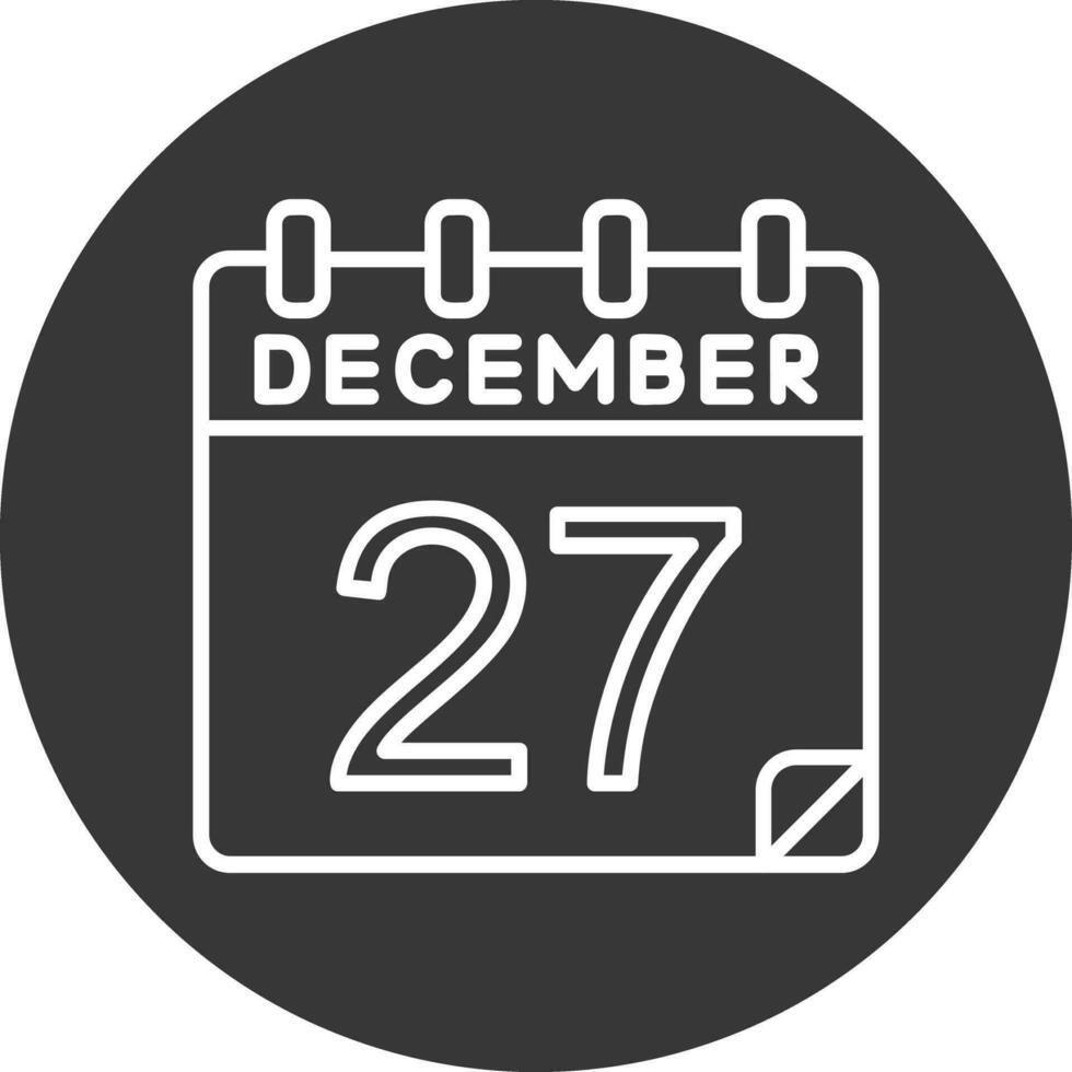 27 décembre vecteur icône